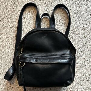 Madewell Mini Lorimer Backpack, Black Leather